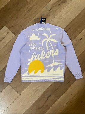 FP x The Wild Collective Lakers Cardigan size Medium Purple NEW